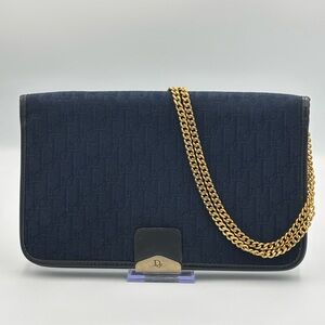 Vintage Christian Dior Navy Trotter Evening Bag